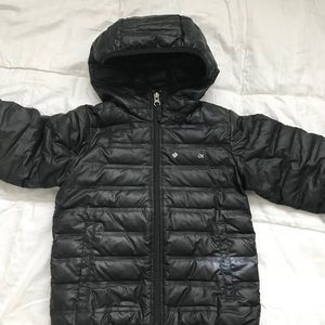 Columbia Boys Hooded Down Jacket, XXS (4-5), Black